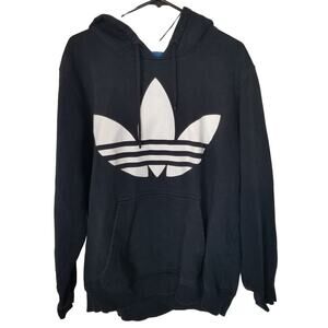 Adidas Originals Mens Hoodie Sweatshirt Size L Big Logo Spell Out Trefoil Sports